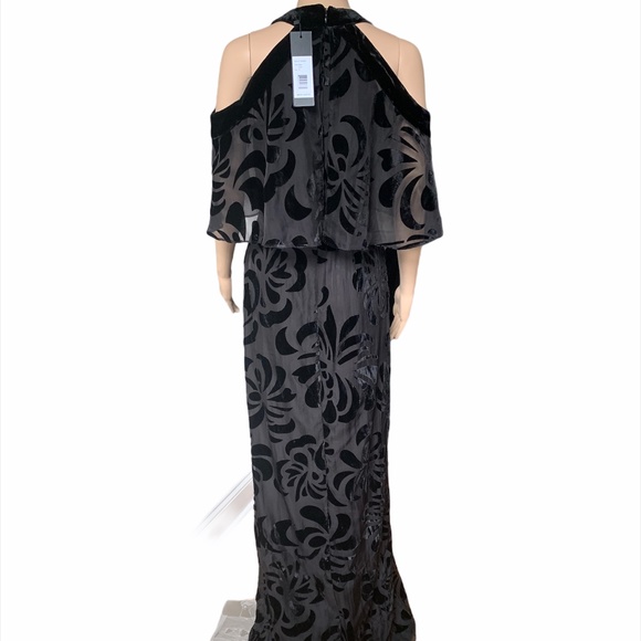 Parker Black Silk-Blend halter Gown - Picture 4 of 10